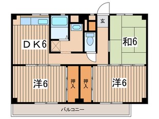 ビレッジハウス阿久和５号棟の物件間取画像